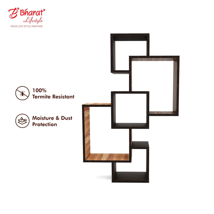 Bharat Lifestyle Palmnut Engineered Wood Display Unit (Finish Color - Wenge & Brown, DIY(Do - It - Yourself)) - BHARAT LIFESPACE PRIVATE LIMITED