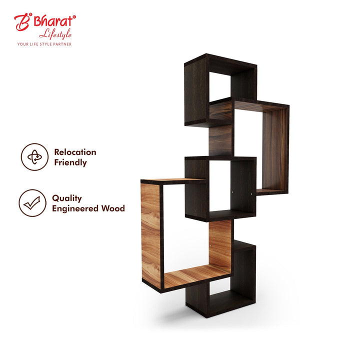 Bharat Lifestyle Palmnut Engineered Wood Display Unit (Finish Color - Wenge & Brown, DIY(Do - It - Yourself)) - BHARAT LIFESPACE PRIVATE LIMITED