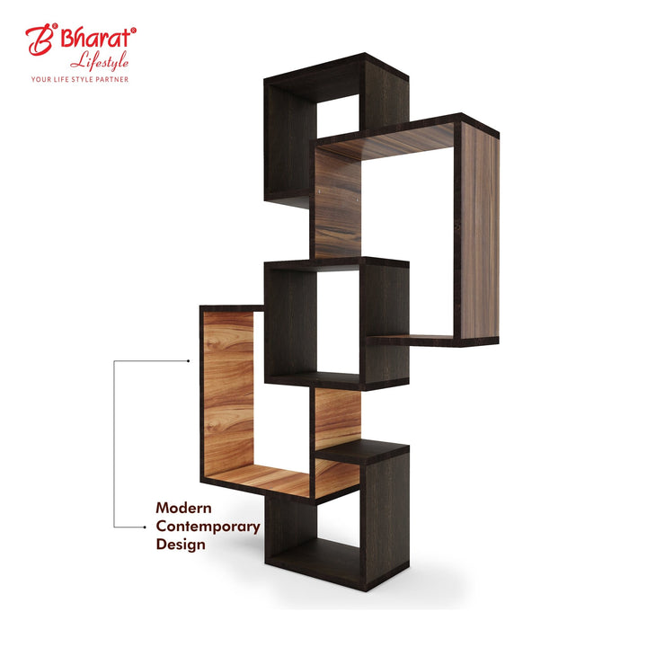 Bharat Lifestyle Palmnut Engineered Wood Display Unit (Finish Color - Wenge & Brown, DIY(Do - It - Yourself)) - BHARAT LIFESPACE PRIVATE LIMITED