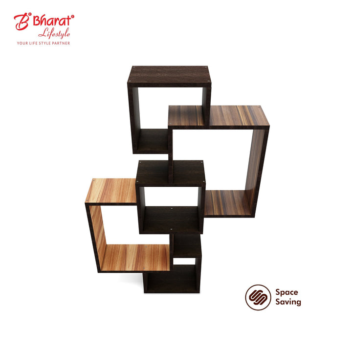 Bharat Lifestyle Palmnut Engineered Wood Display Unit (Finish Color - Wenge & Brown, DIY(Do - It - Yourself)) - BHARAT LIFESPACE PRIVATE LIMITED