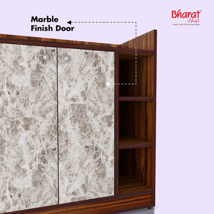 Bharat Lifestyle Phoenix Engineered Wood Shoe Rack (Brown, 6 Shelves, Knock Down) - BHARAT LIFESPACE PRIVATE LIMITED