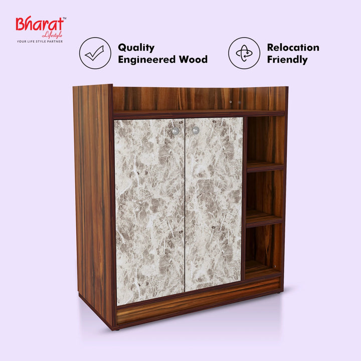 Bharat Lifestyle Phoenix Engineered Wood Shoe Rack (Brown, 6 Shelves, Knock Down) - BHARAT LIFESPACE PRIVATE LIMITED