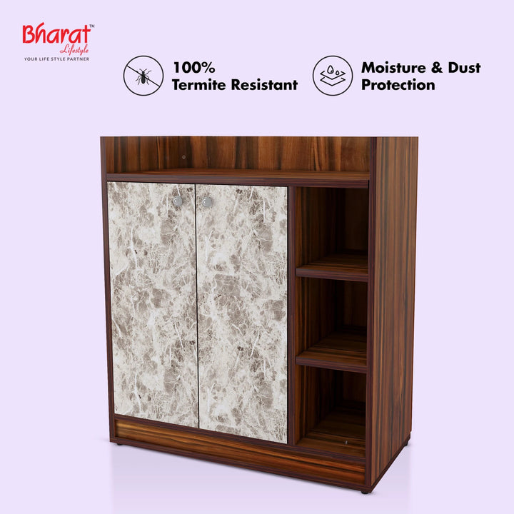 Bharat Lifestyle Phoenix Engineered Wood Shoe Rack (Brown, 6 Shelves, Knock Down) - BHARAT LIFESPACE PRIVATE LIMITED
