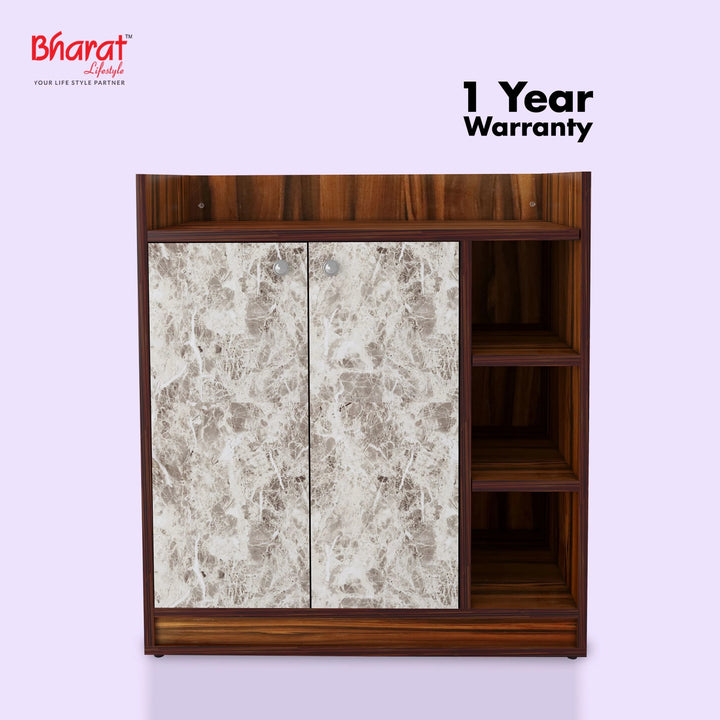 Barat Rack Bharat Lifestyle Phoenix Engineered Wood Shoe Rack (Brown, 6 Shelves,