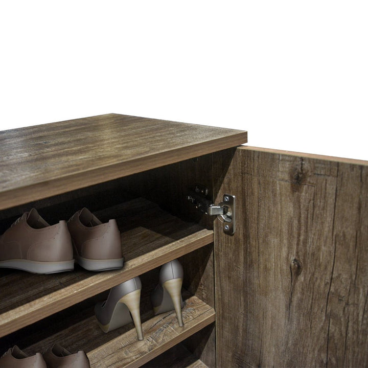 Bharat Lifestyle Pluto Engineered Wood Shoe Rack (Multicolor, 4 Shelves, Knock Down) - BHARAT LIFESPACE PRIVATE LIMITED