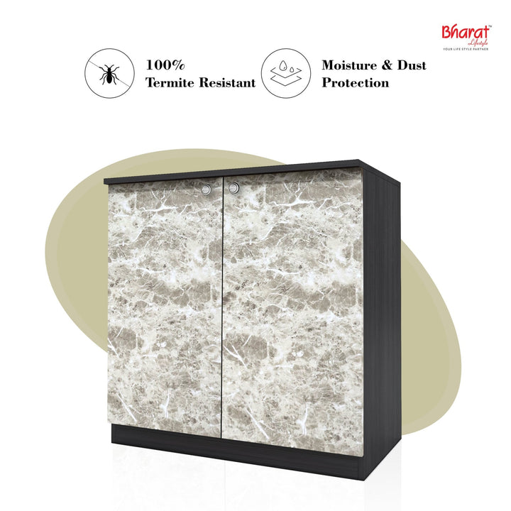 Bharat Lifestyle Pluto Wenge White Engineered Wood Shoe Rack (White, 4 Shelves, Knock Down) - BHARAT LIFESPACE PRIVATE LIMITED