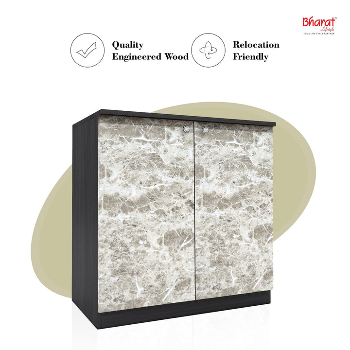 Bharat Lifestyle Pluto Wenge White Engineered Wood Shoe Rack (White, 4 Shelves, Knock Down) - BHARAT LIFESPACE PRIVATE LIMITED