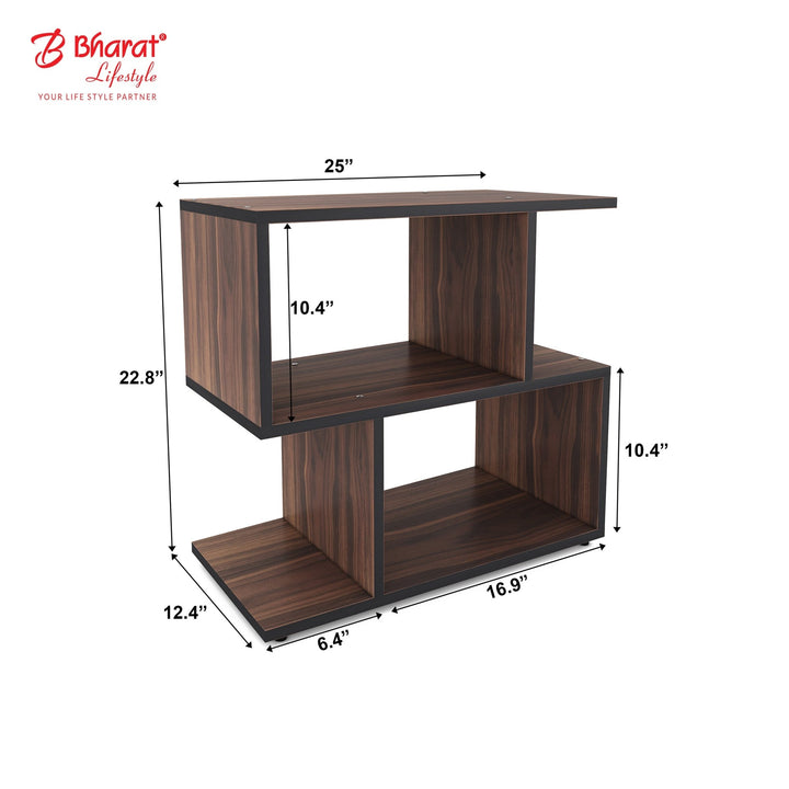 Bharat Lifestyle Satturn Engineered Wood Display Unit (Finish Color - Brown, DIY(Do - It - Yourself)) - BHARAT LIFESPACE PRIVATE LIMITED
