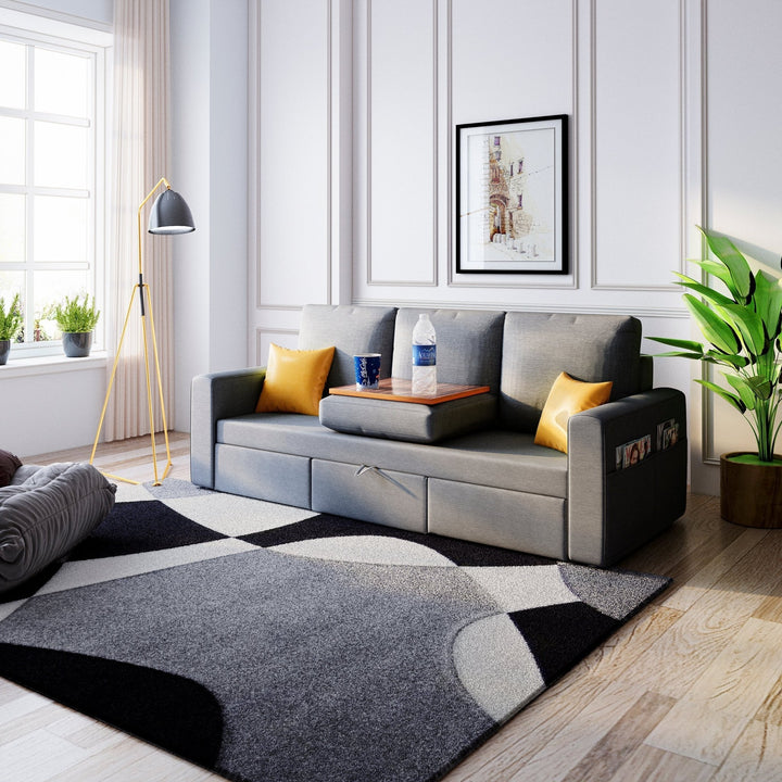 Bharat Lifestyle Signature Fabric 3 Seater Grey Sofa, Looks and Comfortable Sofa for Living Room, Bedroom, Home and Office, Assembly DIY(Do - It - Yourself) 1 Year Warranty - BHARAT LIFESPACE PRIVATE LIMITED