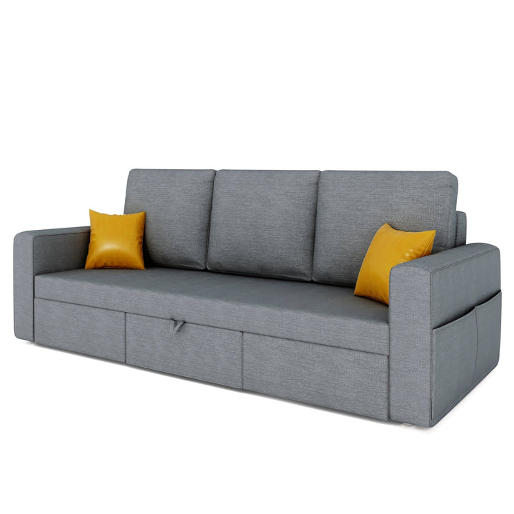 Bharat Lifestyle Signature Fabric 3 Seater Grey Sofa, Looks and Comfortable Sofa for Living Room, Bedroom, Home and Office, Assembly DIY(Do - It - Yourself) 1 Year Warranty - BHARAT LIFESPACE PRIVATE LIMITED