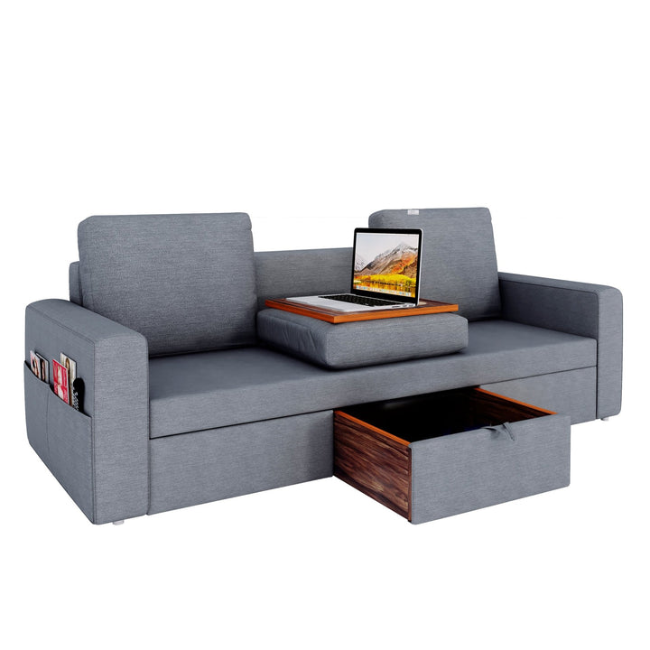 Bharat Lifestyle Signature Fabric 3 Seater Grey Sofa, Looks and Comfortable Sofa for Living Room, Bedroom, Home and Office, Assembly DIY(Do - It - Yourself) 1 Year Warranty - BHARAT LIFESPACE PRIVATE LIMITED