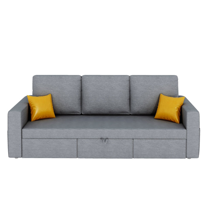 Bharat Lifestyle Signature Fabric 3 Seater Grey Sofa, Looks and Comfortable Sofa for Living Room, Bedroom, Home and Office, Assembly DIY(Do - It - Yourself) 1 Year Warranty - BHARAT LIFESPACE PRIVATE LIMITED