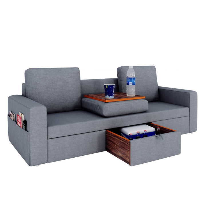 Bharat Lifestyle Signature Fabric 3 Seater Grey Sofa, Looks and Comfortable Sofa for Living Room, Bedroom, Home and Office, Assembly DIY(Do - It - Yourself) 1 Year Warranty - BHARAT LIFESPACE PRIVATE LIMITED