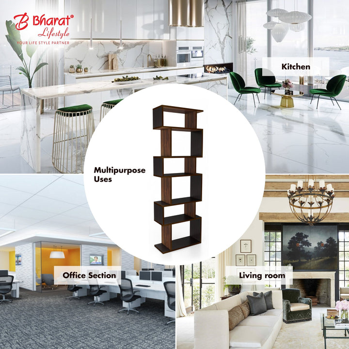 Bharat Lifestyle Soynut Engineered Wood Display Unit (Finish Color - Brown & Wenge, DIY(Do - It - Yourself)) - BHARAT LIFESPACE PRIVATE LIMITED