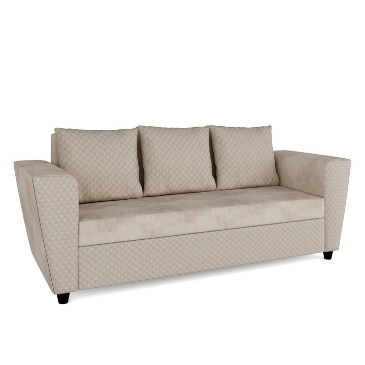 Bharat Lifestyle Sweden Fabric 3 + 1 + 1 Sofa Set (Cream, DIY(Do - It - Yourself)) - BHARAT LIFESPACE PRIVATE LIMITED