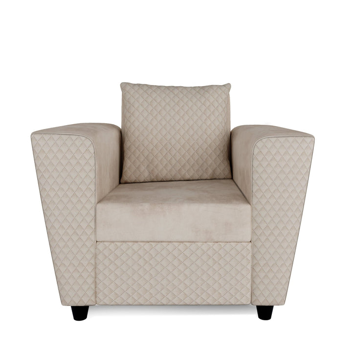 Bharat Lifestyle Sweden Fabric 3 + 1 + 1 Sofa Set (Cream, DIY(Do - It - Yourself)) - BHARAT LIFESPACE PRIVATE LIMITED