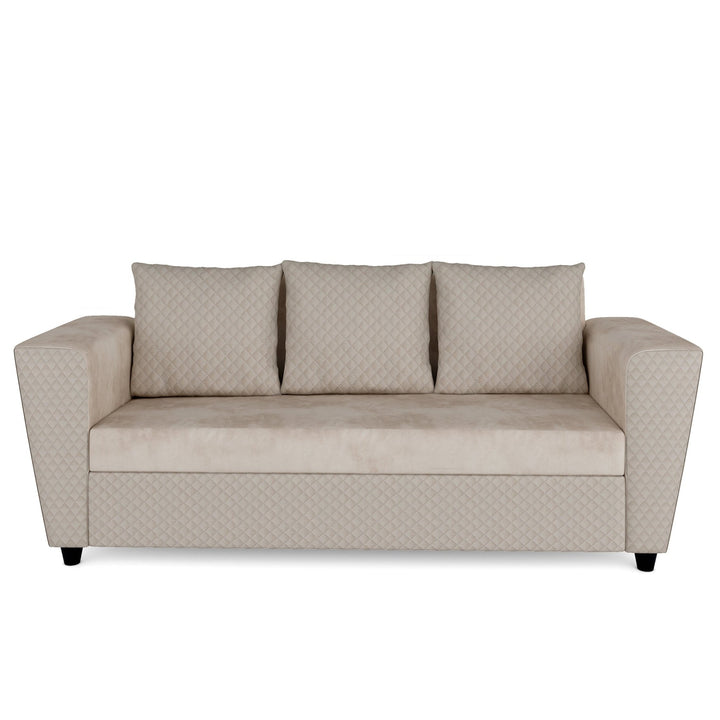 Bharat Lifestyle Sweden Fabric 3 + 1 + 1 Sofa Set (Cream, DIY(Do - It - Yourself)) - BHARAT LIFESPACE PRIVATE LIMITED
