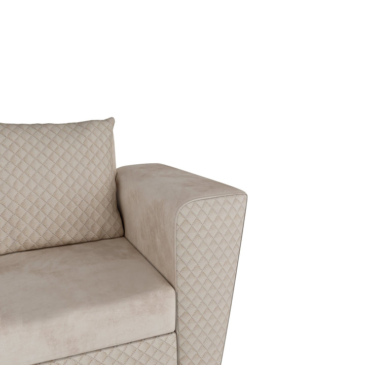 Bharat Lifestyle Sweden Fabric 3 + 1 + 1 Sofa Set (Cream, DIY(Do - It - Yourself)) - BHARAT LIFESPACE PRIVATE LIMITED