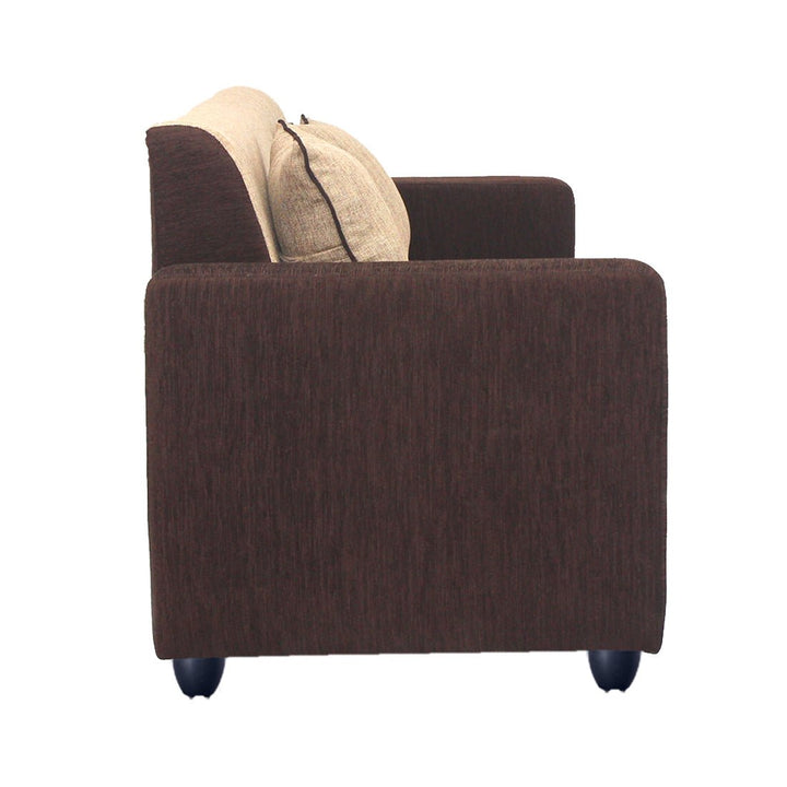 Bharat Lifestyle Tulip 3+1+1 Fabric Sofa Set with Coffee Table | Cream & Brown | Comfortable & Stylish Living Room Furniture | DIY Assembly | 1 Year Warranty - BHARAT LIFESPACE PRIVATE LIMITED