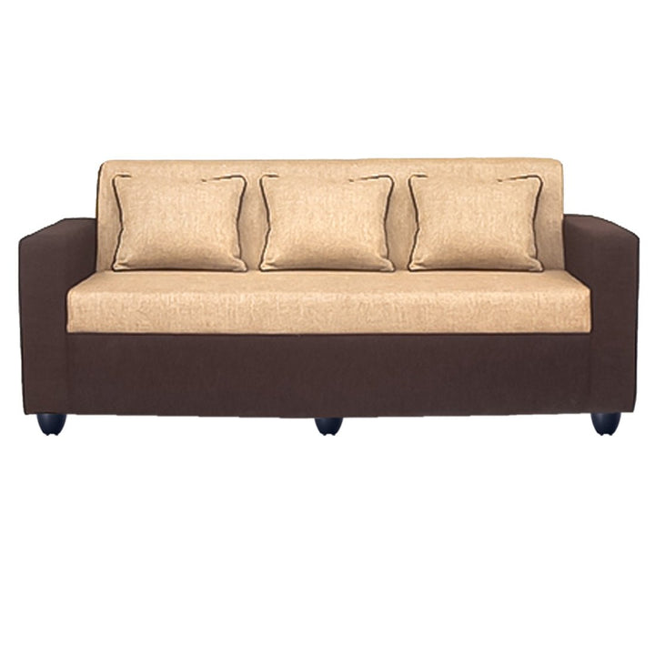Bharat Lifestyle Tulip 3+1+1 Fabric Sofa Set with Coffee Table | Cream & Brown | Comfortable & Stylish Living Room Furniture | DIY Assembly | 1 Year Warranty - BHARAT LIFESPACE PRIVATE LIMITED
