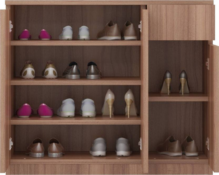 Bharat Lifestyle Uranus Exotic Teak Engineered Wood Shoe Rack (Multicolor, 6 Shelves, Knock Down) - BHARAT LIFESPACE PRIVATE LIMITED