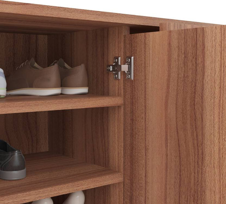 Bharat Lifestyle Uranus Exotic Teak Engineered Wood Shoe Rack (Multicolor, 6 Shelves, Knock Down) - BHARAT LIFESPACE PRIVATE LIMITED