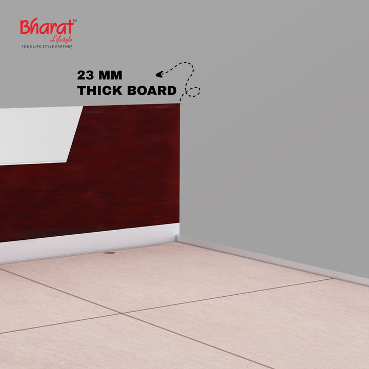 Bharat Lifestyle Vienna Engineered Wood Queen Bed Without Storage Bed for Bedroom, Living Room, Color – Brown, Delivery Condition - Knock Down, 1 Year Warranty - BHARAT LIFESPACE PRIVATE LIMITED