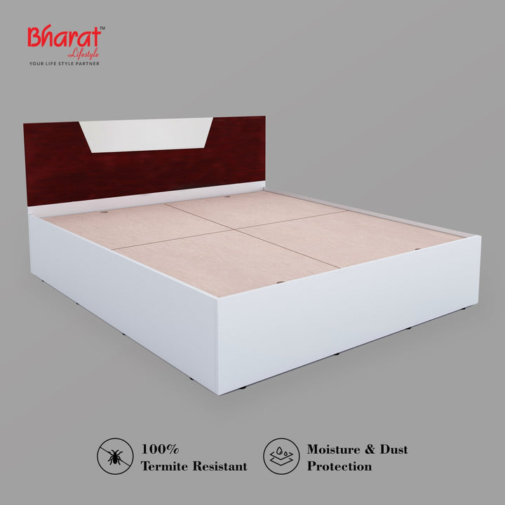 Bharat Lifestyle Vienna Engineered Wood Queen Bed Without Storage Bed for Bedroom, Living Room, Color – Brown, Delivery Condition - Knock Down, 1 Year Warranty - BHARAT LIFESPACE PRIVATE LIMITED