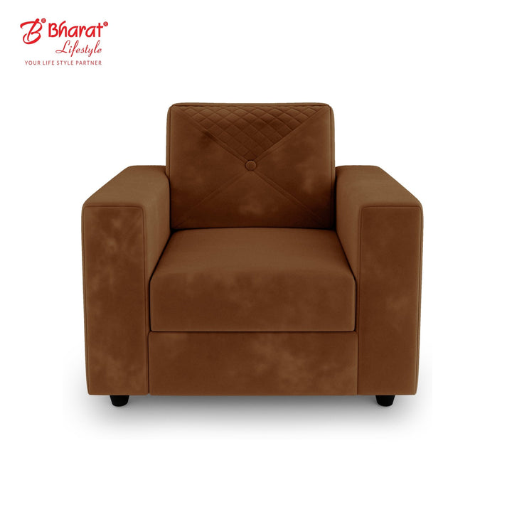 Bharat Lifestyle Winslow Fabric 3 + 1 + 1 Brown Sofa Set - BHARAT LIFESPACE PRIVATE LIMITED