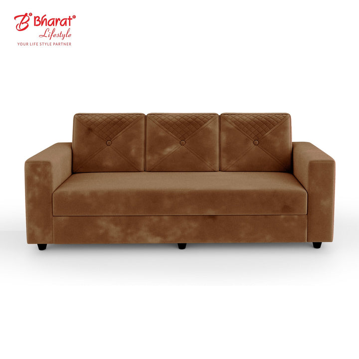 Bharat Lifestyle Winslow Fabric 3 + 1 + 1 Brown Sofa Set - BHARAT LIFESPACE PRIVATE LIMITED
