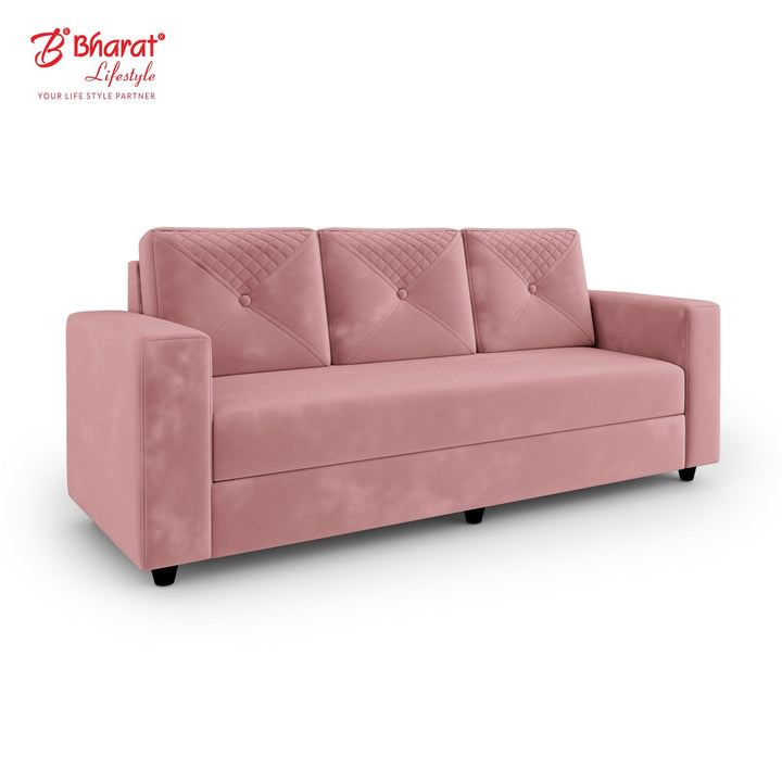 Bharat Lifestyle Winslow Fabric 3 + 1 + 1 Peach Sofa Set - BHARAT LIFESPACE PRIVATE LIMITED