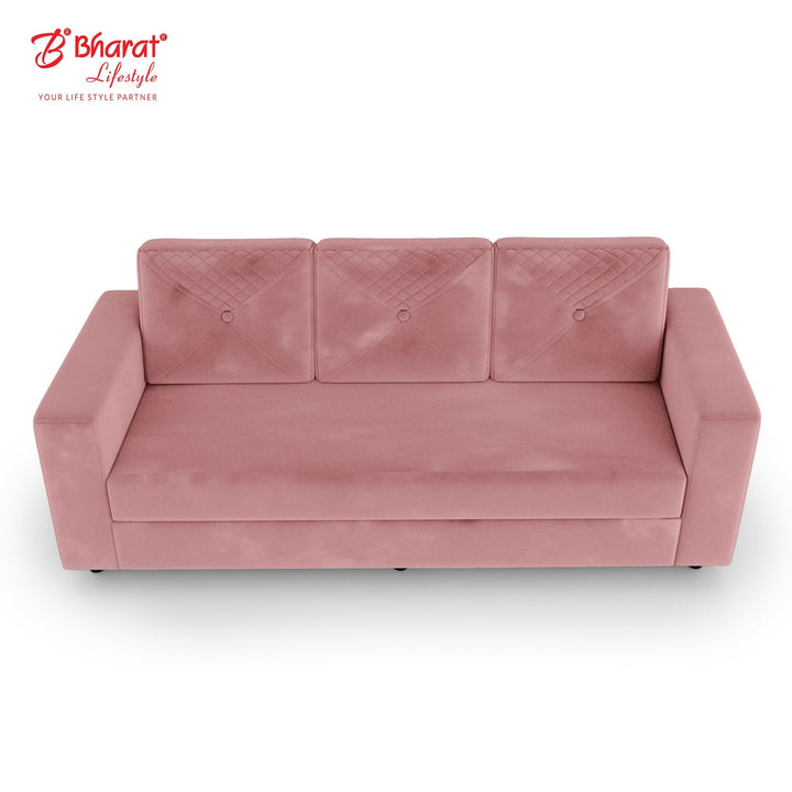 Bharat Lifestyle Winslow Fabric 3 + 1 + 1 Peach Sofa Set - BHARAT LIFESPACE PRIVATE LIMITED