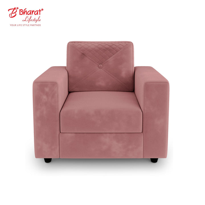 Bharat Lifestyle Winslow Fabric 3 + 1 + 1 Peach Sofa Set - BHARAT LIFESPACE PRIVATE LIMITED