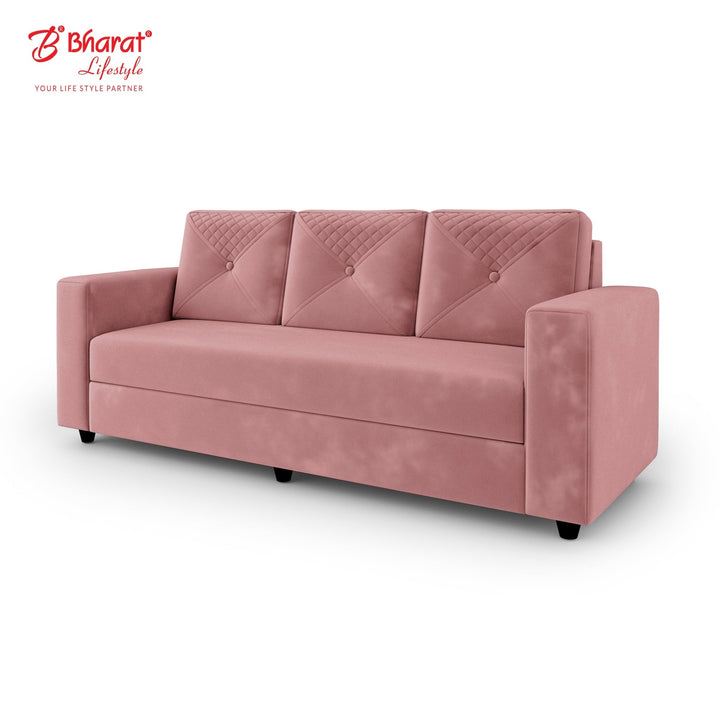 Bharat Lifestyle Winslow Fabric 3 + 1 + 1 Peach Sofa Set - BHARAT LIFESPACE PRIVATE LIMITED