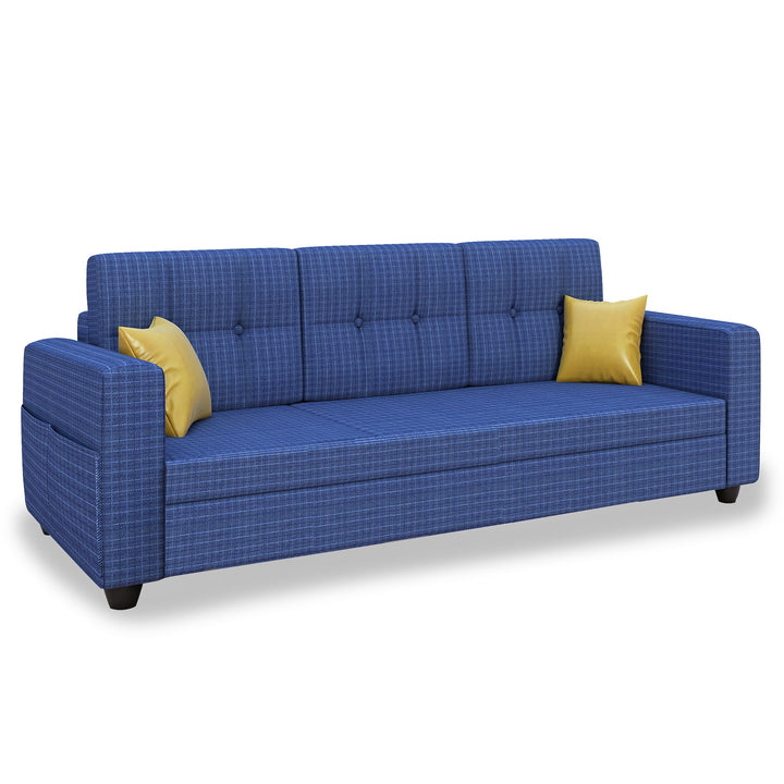 Bharat Lifestyle Winston Fabric 4 Seater Sofa (Finish Color - Blue, DIY(Do - It - Yourself)) - BHARAT LIFESPACE PRIVATE LIMITED