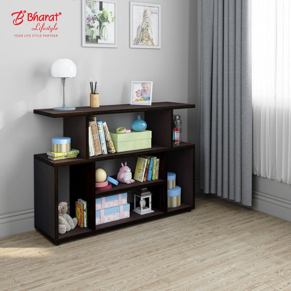 Bharat Lifestyle Yasur Engineered Wood Display Unit (Finish Color - Wenge, DIY(Do - It - Yourself)) - BHARAT LIFESPACE PRIVATE LIMITED