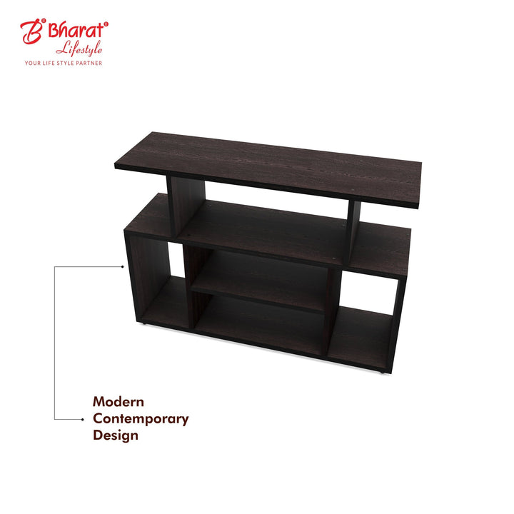 Bharat Lifestyle Yasur Engineered Wood Display Unit (Finish Color - Wenge, DIY(Do - It - Yourself)) - BHARAT LIFESPACE PRIVATE LIMITED