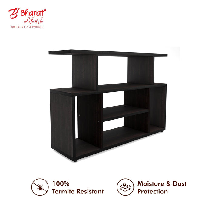 Bharat Lifestyle Yasur Engineered Wood Display Unit (Finish Color - Wenge, DIY(Do - It - Yourself)) - BHARAT LIFESPACE PRIVATE LIMITED