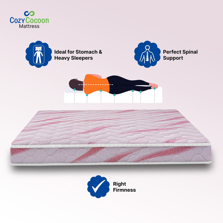 COZYCOCOON by Bharat Lifestyle Salton Ortho Dual 5 inch Queen Memory Foam Mattress (L x W: 72 inch x 60 inch) - BHARAT LIFESPACE PRIVATE LIMITED