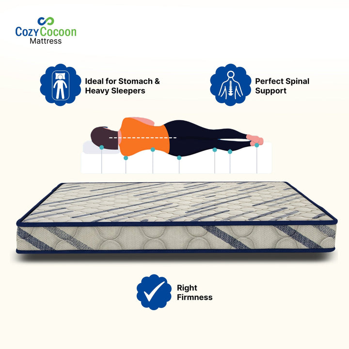 COZYCOCOON by Lifestyle Dreamer Dual Hard & Soft 4 inch King High Density (HD) Foam Mattress (L x W: 78 inch x 72 inch) - BHARAT LIFESPACE PRIVATE LIMITED