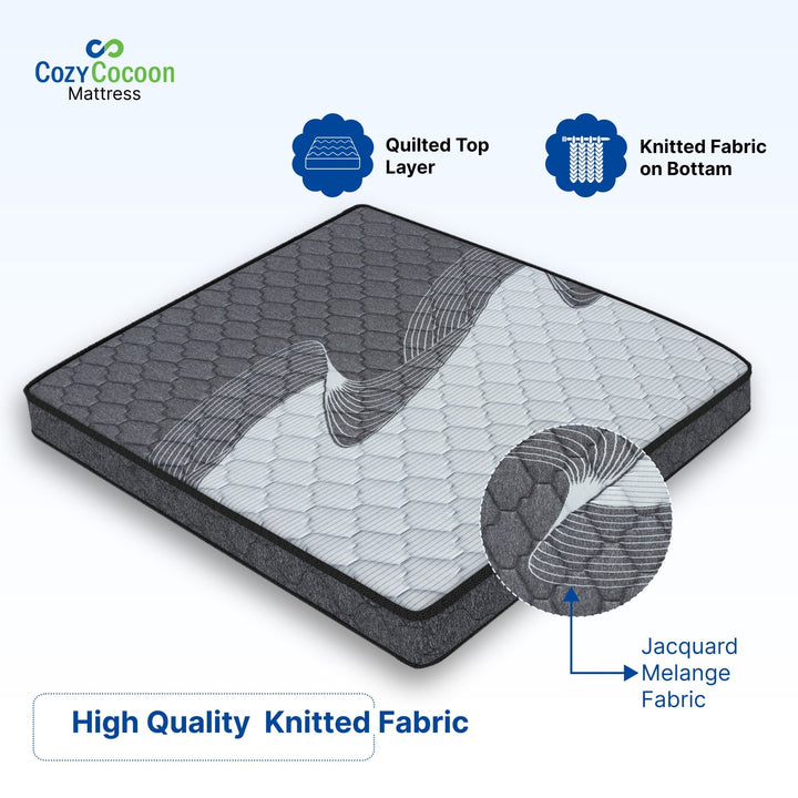 COZYCOCOON Lifestyle Crater Dual Hard & Soft 5 inch inch Queen High Density (HD) Foam Mattress (L x W: 78 inch x 60 inch) - BHARAT LIFESPACE PRIVATE LIMITED