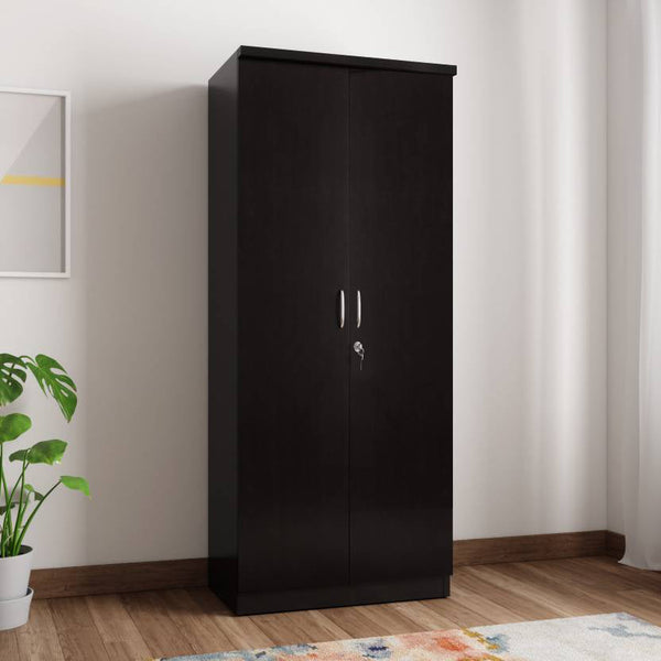 Bharat Lifestyle Amsterdam Engineered Wood 2 Door Wardrobe  (Finish Color - Wenge, Knock Down)